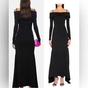 Attico The Attico Fanny Off-Shoulder Gown Black  Size 44 (8) $ 1900.00